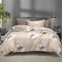Комплект постельного белья Home mercury 30344 Цветы нимфы семейный поплин бежевый