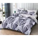 Комплект постельного белья Home mercury 30689 Калейдоскоп 2 евро поплин фиолетовый