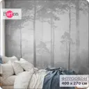 Фотообои флизелиновые Barton wall Лес Растения Туман 400x270 см N12604-G