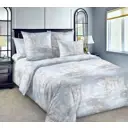 Комплект постельного белья Home mercury 30481 Сказка 2 семейный перкаль серый/голубой/белый