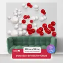 Фотообои флизелиновые Первое ателье 200x160 см Абстракция из разноцветных шаров pw94742-2