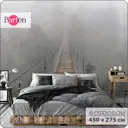 Фотообои флизелиновые Barton wall Мост в туманном лесу 450x275 см N009045
