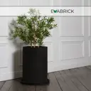 Кашпо Cylinder hl55-40 bp Evabrick 40 см 56 л полимербетон черный