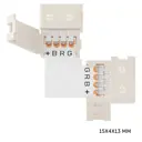 Коннектор для светодиодной ленты Geniсветодиодной RGB L-образный 10 мм