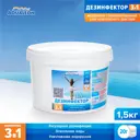 Дезинфектор Aqualeon медленный хлор 3 в 1 в таблетках по 20 гр. 1.5 кг