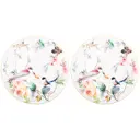 Блюдо сервировочное Elan Gallery Певчие птички 20.5x20.5 см фарфор цвет белый/розовый/золотистый/зеленый