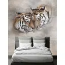 Фотообои флизелиновые Dekor vinil Пара тигров в стиле гранж 200x270 см 9179dv