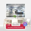 Фотообои флизелиновые Первое ателье 140x100 см Спортивная машина в подземном гараже pw94054-1