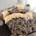 Комплект постельного белья Home mercury 32650 Принт 2-спальный поплин коричневый