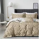 Комплект постельного белья Home mercury 32823 Славяна семейный поплин бежевый