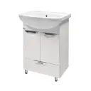 Тумба под раковину напольная Emmy Милли 310023 55 см цвет белый, с раковиной