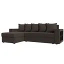 Диван Лига Диванов Дубай Лайт 121639L 241x80x140 см рогожка цвет амур коричневый