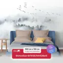 Фотообои флизелиновые Первое ателье 300x190 см Птицы на туманным лесом pw95986-3