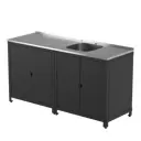 Стол с мойкой и обшивкой Veranda сталь 58x172x92 см
