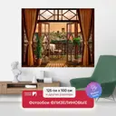 Фотообои флизелиновые Первое ателье 125x100 см Вид на Эйфелеву башню ночью pw141200-1