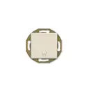 Розетка встраиваемая Aling-conel Prestige 6033.9 с заземлением и крышкой цвет кремовый