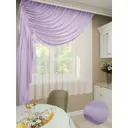 Тюль Inva вуаль комплект 300x180см Левая сборка сиреневый, белый