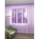 Тюль на шторной ленте Inva Вуаль 400x260 см цвет сиреневый