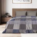 Комплект постельного белья Wenge евро перкаль сине-серый