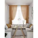 Тюль на шторной ленте At Home Канифирс 300x150 см цвет белый