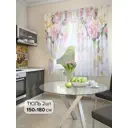 Тюль для кухни на шторной ленте At Home Шозер 150x180 см цвет белый