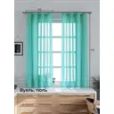 Тюль на шторной ленте At Home Шеврин 145x175 см цвет тиффани