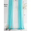 Тюль на шторной ленте At Home Мирела 300x290 см цвет тиффани