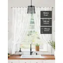Тюль для кухни на шторной ленте At Home Мулита-00 145x170 см цвет белый