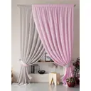 Тюль на шторной ленте At Home Нариа 300x260 см цвет серо-розовый