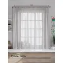 Тюль на шторной ленте At Home Таюс 300x160 см цвет серый