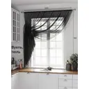 Тюль на шторной ленте At Home Тициния 300x180 см цвет черный
