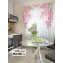 Тюль для кухни на шторной ленте At Home Зола 150x180 см цвет белый