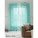 Тюль на шторной ленте At Home Бушар 200x270 см цвет тиффани