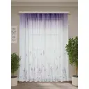 Тюль на шторной ленте ТД Текстиль Гербарий 300x265 см цвет сиреневый