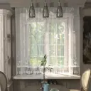 Тюль на шторной ленте для кухни Лентабел занавеска 150x170 см цвет белый