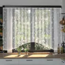 Тюль на шторной ленте для кухни Лента 315x160 см цвет белый