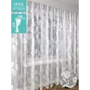 Тюль на шторной ленте Inva Пионы 300x270 см цвет белый