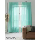 Тюль на шторной ленте At Home Ронод 200x280 см цвет тиффани