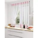 Тюль на шторной ленте для кухни Helga Матея 140x180 см цвет розовый