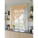 Тюль на шторной ленте для кухни Helga Макер 300x180 см цвет коралловый