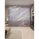 Тюль Joyarty на шторной ленте Близкие планеты 310x265 см цвет красный