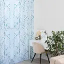 Тюль на шторной ленте для кухни Этель Green leaves 145x270 см цвет бело-зеленый