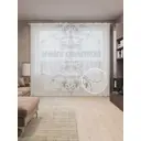 Тюль на шторной ленте Пусть идет снег 310x265 см цвет серый