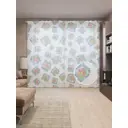 Тюль на шторной ленте Красочные снимки 310x265 см цвет красный