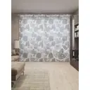 Тюль на шторной ленте Цветочный стиль 310x265 см рисунок вензель цвет серый
