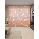 Тюль Joyarty на шторной ленте Пение птиц 310x265 см цвет оранжевый