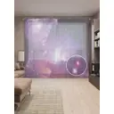 Тюль Joyarty на шторной ленте Звездная туманность 310x265 см цвет фиолетовый