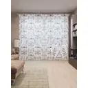 Тюль Joyarty на шторной ленте Поселение с вигвамами 310x265 см рисунок вензель цвет серый