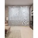 Тюль на шторной ленте Завораживающие леопарды 310x265 см цвет серый