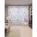 Тюль на шторной ленте Приключения у маяка 310x265 см рисунок природный цвет розовый